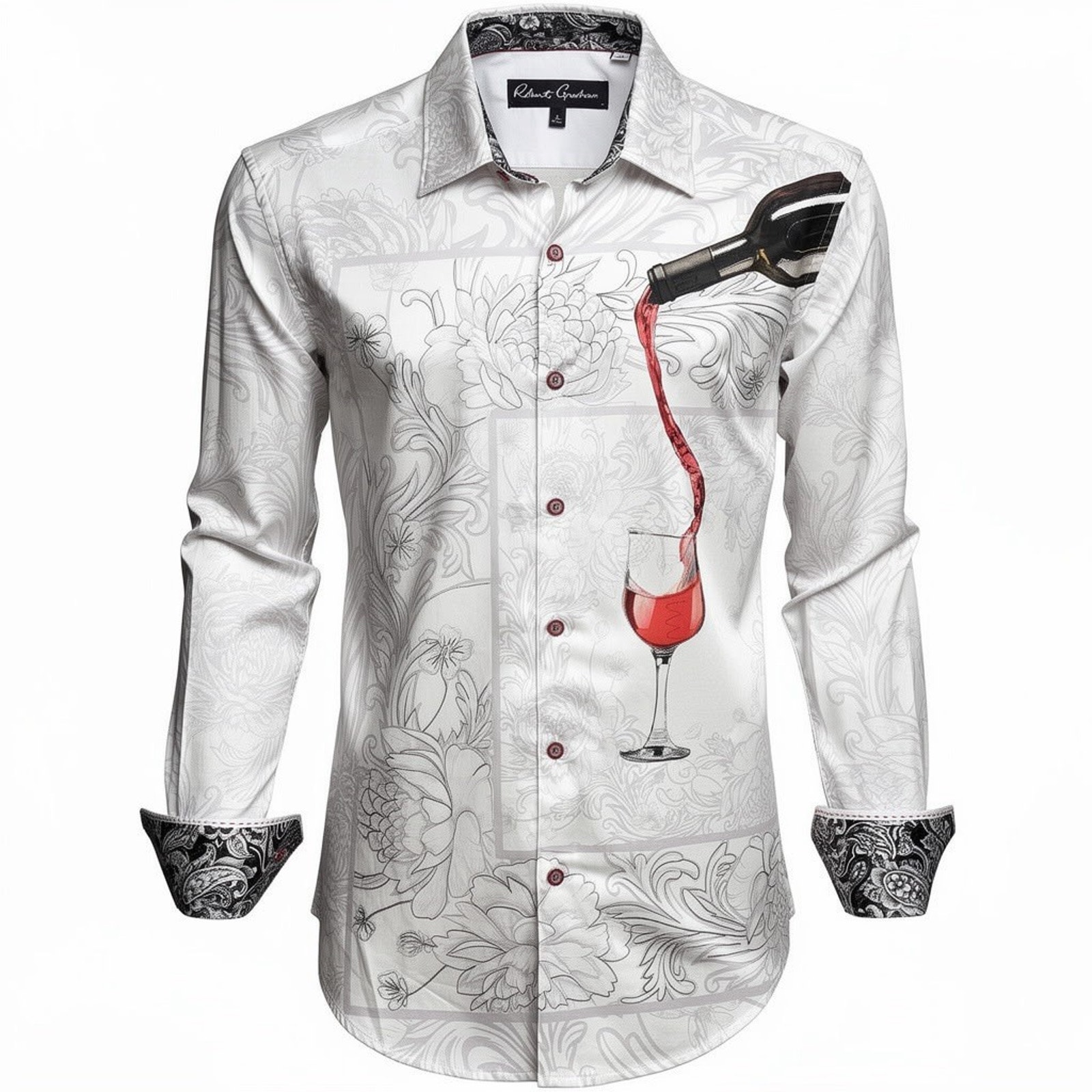 Robert Graham Grenashe Pinot Noir Long Sleeve Shirt 3xl Button Up